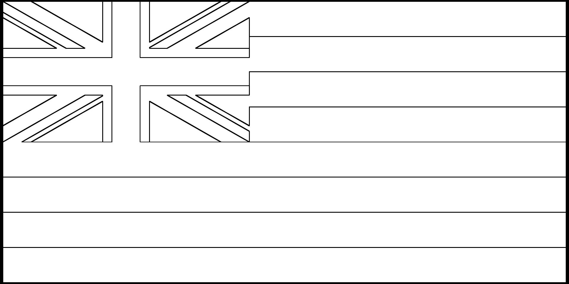 Download Hawaii State Flag Line Drawings JPG