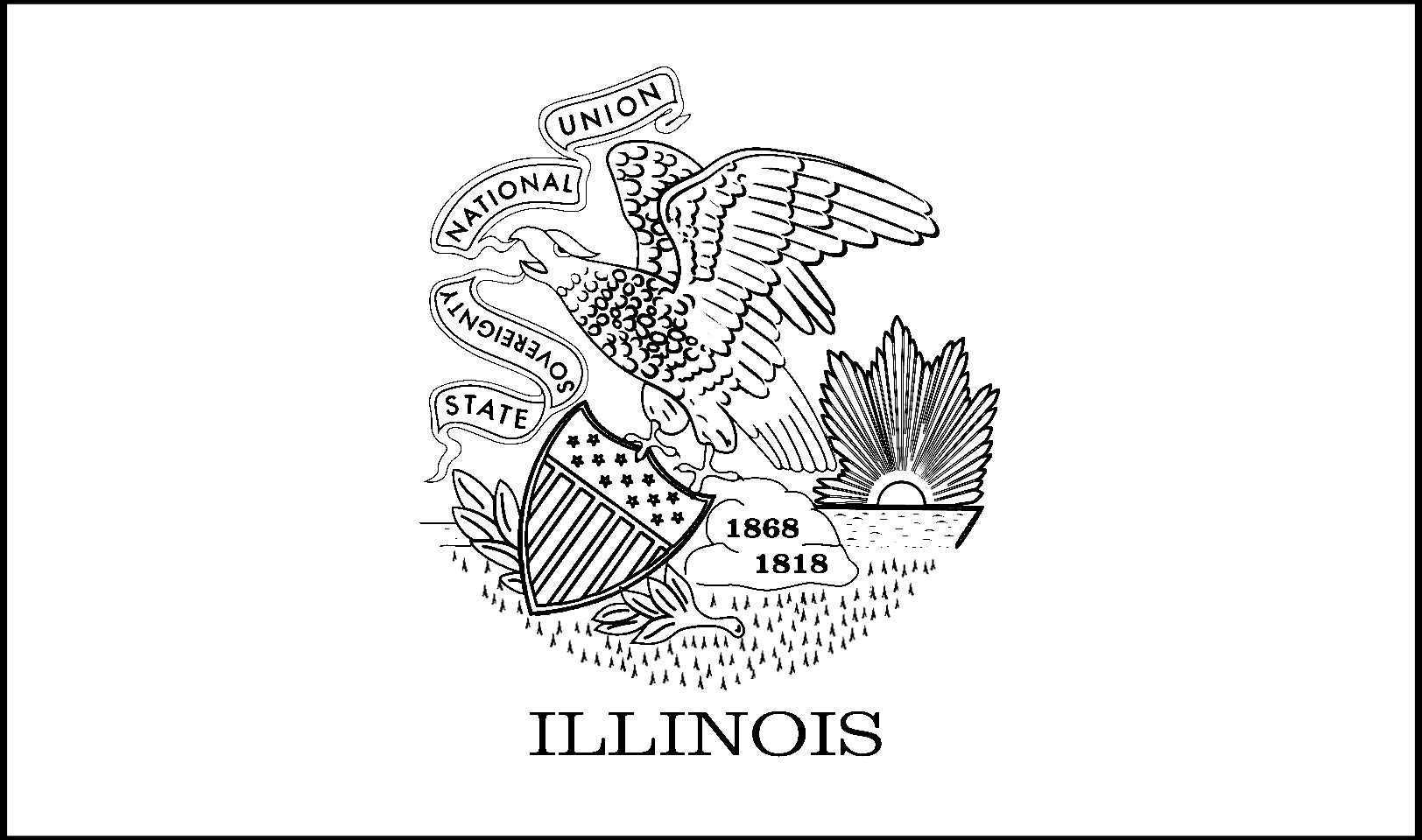 illinois flag coloring pages - photo #10