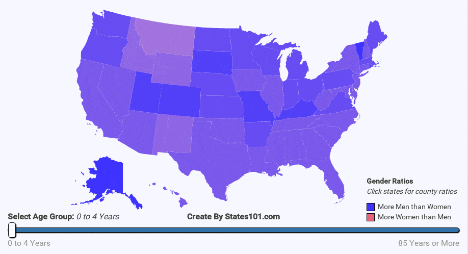 U.S. Gender Ratios Visualization