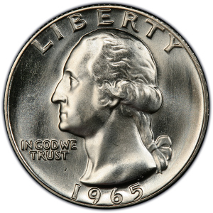 U.S. Quarter, Obverse, 1965-1998 (excluding 1976 and 1977)